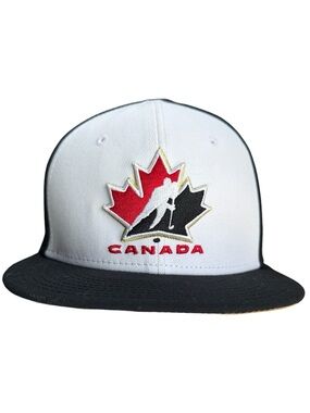 Nike True Hockey Canada Snapback Hat White Black Gold One Size